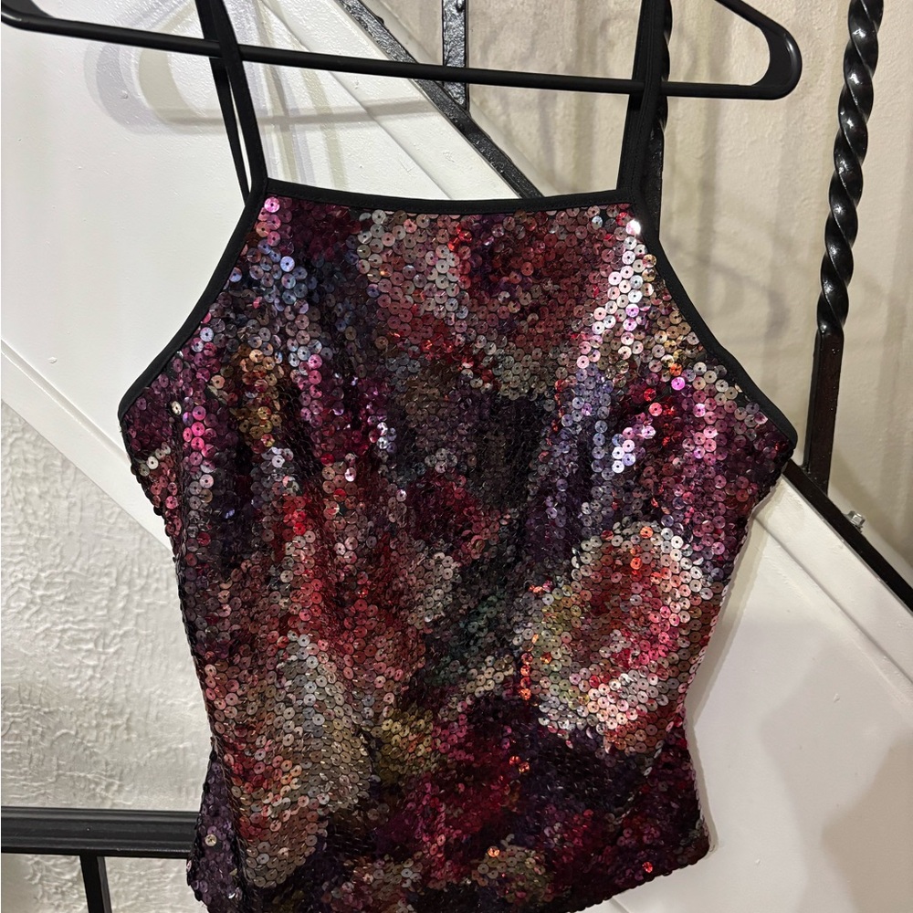 Express y2k Multicolor Sequin Camisole